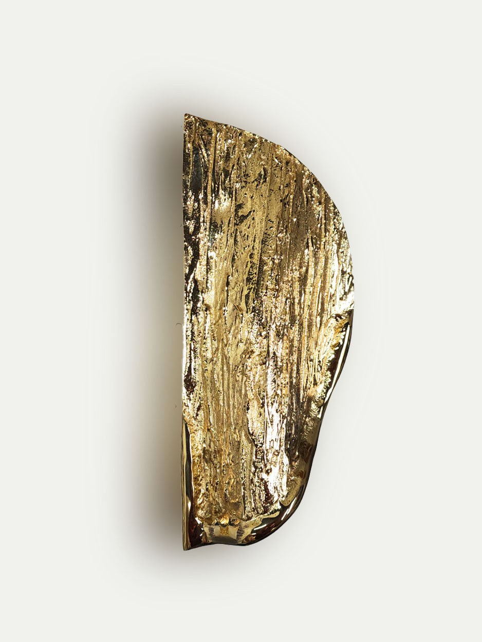 D-shaped pull handle in gold for villa doors