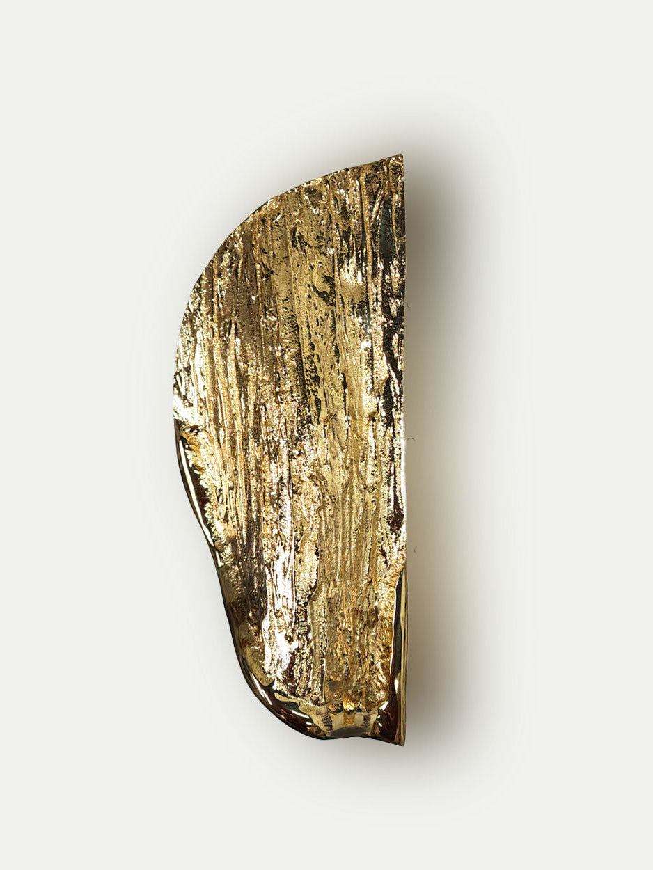 D-shaped pull handle in gold for villa doors