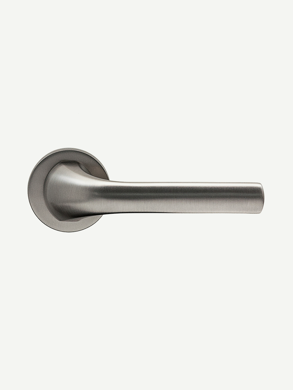 Handcrafted sculptural lever handles for designer doors