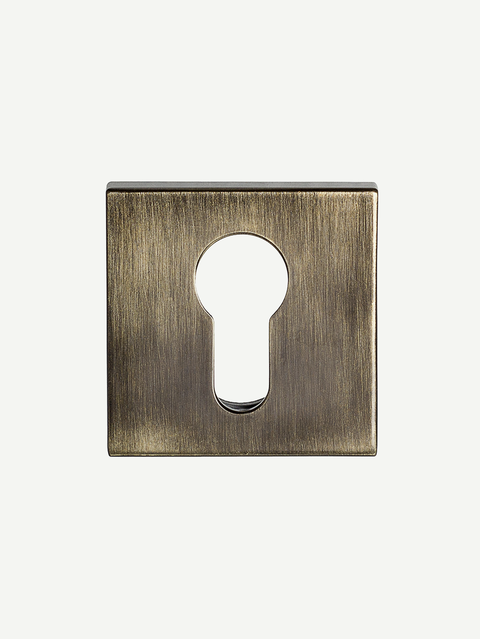 Square Keyhole/ Escutcheon Bronze - Glitters Hardware
