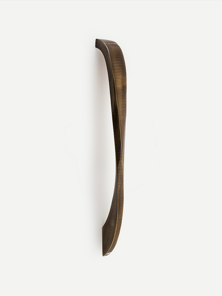 Simple door pull in bronze for modern interiors.