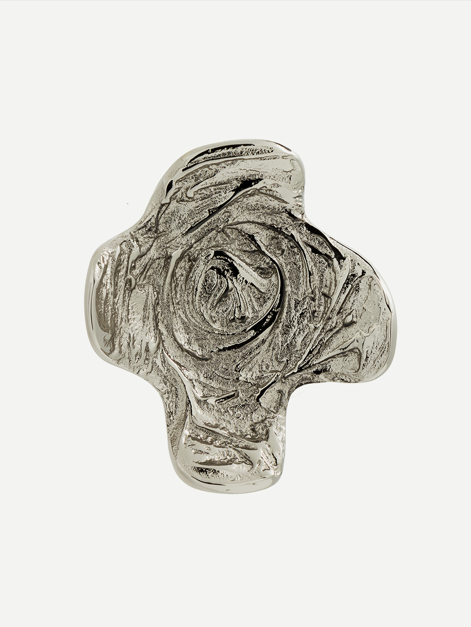 Minimalist brass cabinet pull for luxury villa kitchens in silver colour