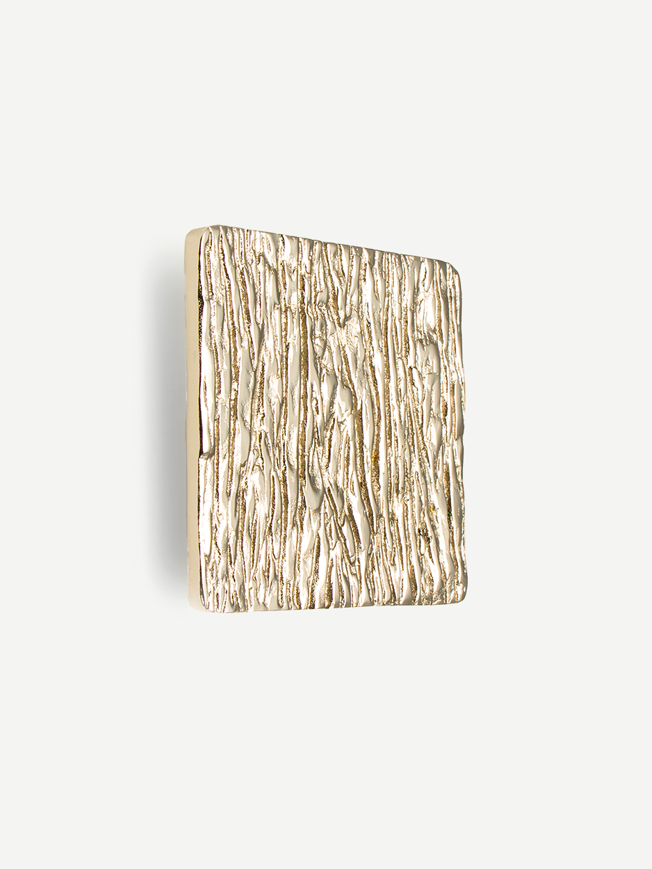 Designer square brass cabinet pull handle for contemporary spaces