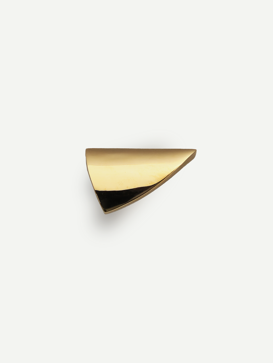 GOLD PVD TRIANGLE KNOB FOR SMALL DRAWERS AND BAR CABINETS 