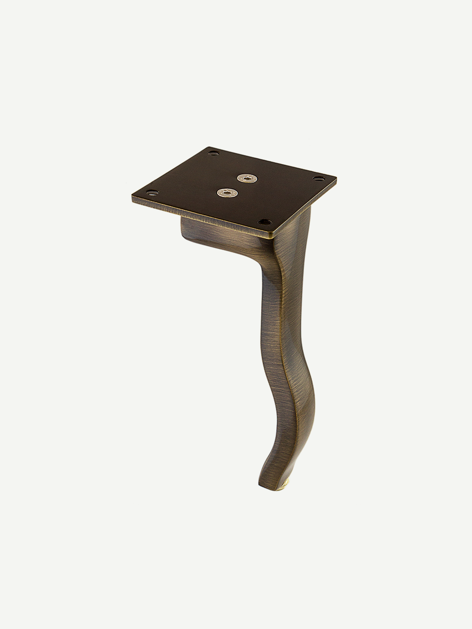 Brass furniture leg with timeless design